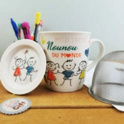 Coffret Nounou - Tisaniere "Meilleure Nounou Du Monde"