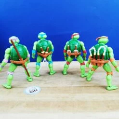 Tortues Ninja - Figurine Michelangelo 13 Cm -cadeaux boutique tmnt ensemble arriere 3