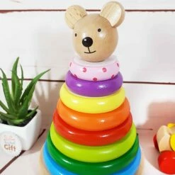 Tour D'anneaux à Empiler - Ourson