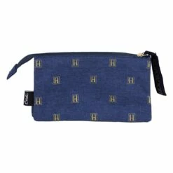 Harry Potter - Hogwarts Trousse Triple Compartiments -cadeaux boutique troousse hogwarts bleu marine1